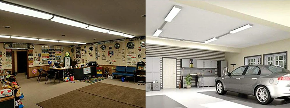 AntLux 4 Ft LED Wraparound Light Flush Mount Garage Lights 40W 4800 Lumens 4000K LED Wrap Around Lighting Tube Strip for office, garages, basements, workshops, workbenches, utility rooms, storage rooms (6) - 副本