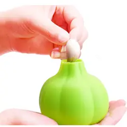 Практичный силикон кухня Squeeze инструмент дробилка чесночница для очистки чеснока случайный цвет