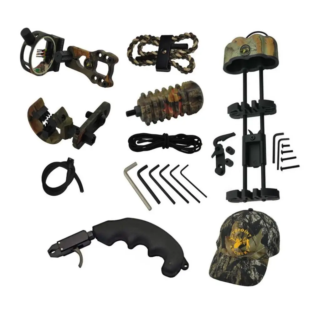 Hunting Compound Bow Accessories with 5 Pin Bow Sight,Arrow Rest