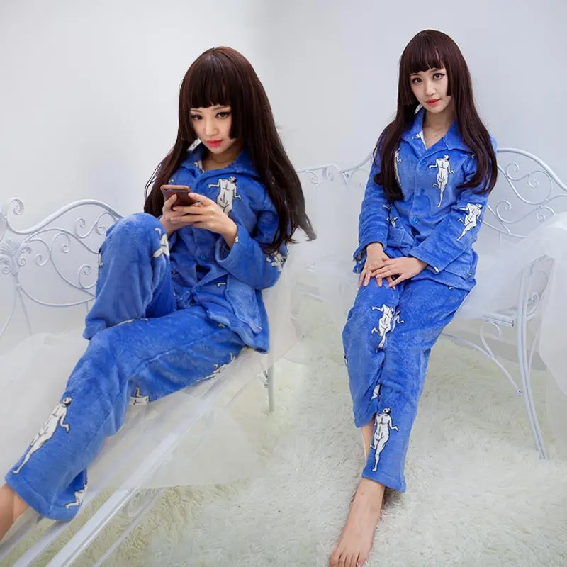 

[Milky Way]Attack on Titan Shingeki no Kyojin Costumes Levi/Rival Ackerman Sleepwear Summer Long Sleeve Pajamas set Winter Flann