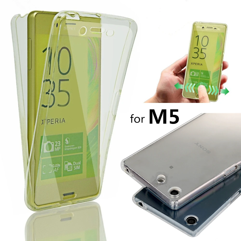 M5 Crystal Touch Full body Transparent Case for Sony Xperia M5 Dual Cover Soft Silicone Phone bag Cases for Sony Xperia M5 M5 Crystal Touch Full body Transparent Case for Sony Xperia M5 Dual Cover Soft Silicone Phone bag Cases for Sony Xperia M5