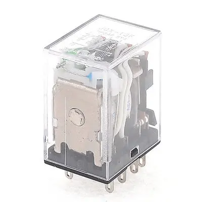 JQX-13F MY4 12VDC катушка 14pin 4PDT красный светодиод электромагнитное реле Бесплатная