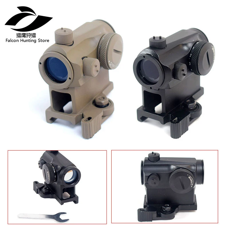 

Tactical hunting Mini 1X24 Rifescope Sight Illuminated Sniper Red Green Dot Sight 20mm Weaver Rail Mount With Quick Release
