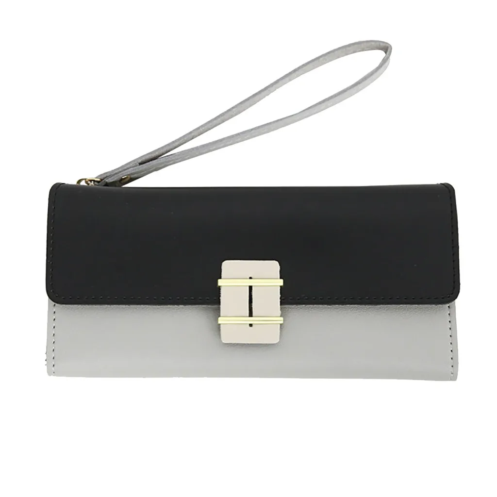 Aelicy Женская модная Лоскутная сумка-клатч из искусственной кожи однотонный кошелек сумка-тоут на молнии сетчатый мешок Bolso De Embrague De Cuero Pu - Цвет: Black