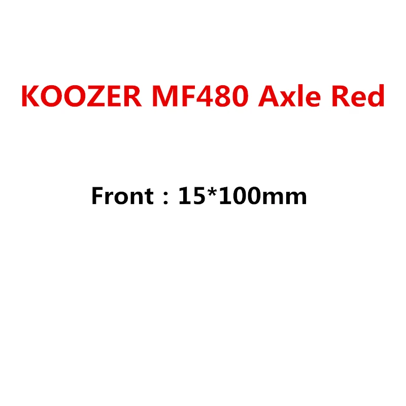 Koozer, новинка, MF480, 2/4, подшипники, ступица для горного велосипеда, 32 отверстия, велосипедные ступицы, QR/THRU, ступицы 24 T, полная передача, зубья, быстросъемные ступицы - Цвет: Red Front 15x100mm