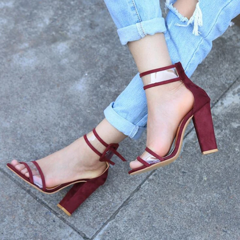 Plardin 2019 Summer Plus Size Hot Style In Europe And The ultra-high Hollow Out Thick With Sandal Strap Roman Women Shoes Woman