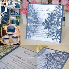 Зимние Свадебные украшения и Снежинка Тип карты пригласительные карты свадебные приглашения карты