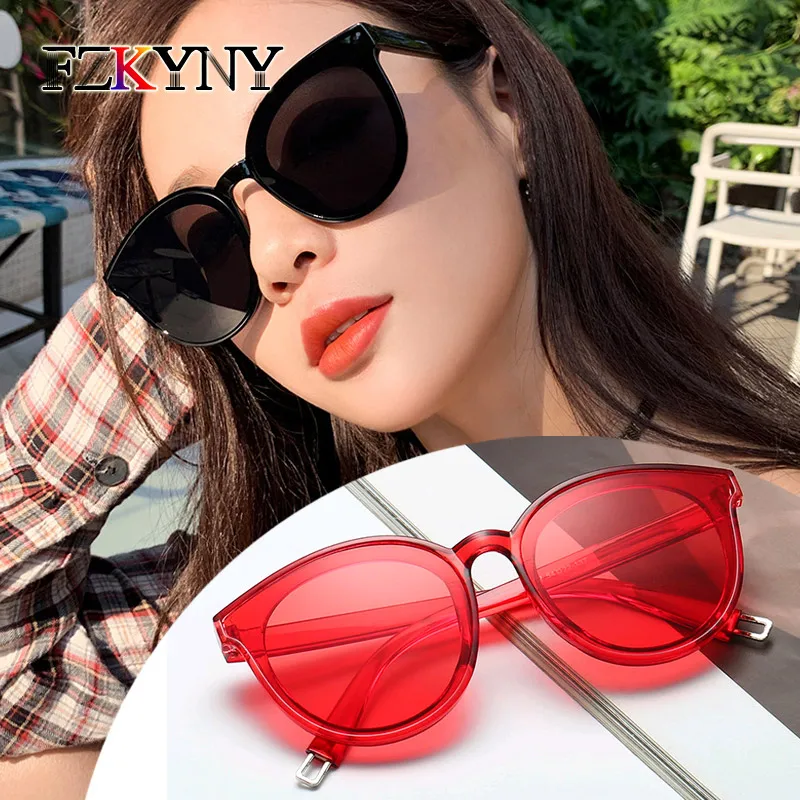 

FZKYNY New Square Sunglasses Women Luxury Brand Design Fashion Internet celebrity Big Frame Sunglasses Retro Transparent Eyewear