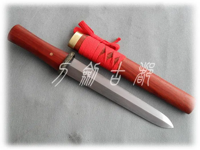S4528 REDWOOD SMOKY DAMASCUS PATTERN WELDED STEEL BLADE KNIFE SWORD 13
