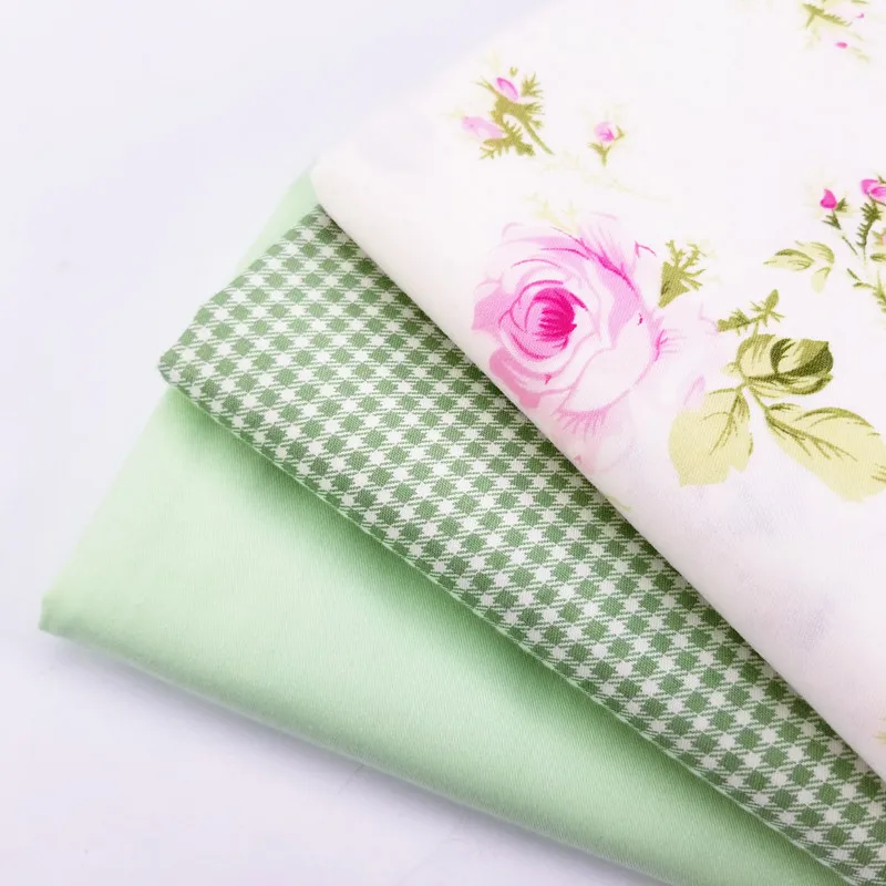 

Floral/Plaid /Green Printed Cotton Twill Patchwork Fabric DIY Sewing Material High Quality Body-Friendly Soft Cotton Twill Cloth
