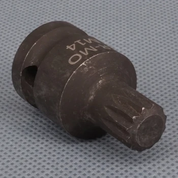

CITALL New Black 1/2 inch 14mm M14 12pt Car Triple Square Socket Rear Caliper Removing Tool #45 Steel fit for VW MKV