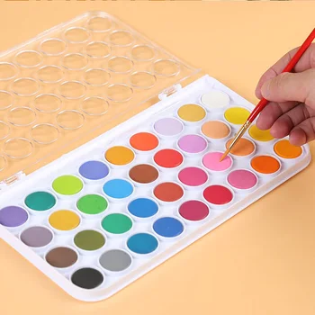 

12/16/24/28/36 Colors Solid Waterolor Paint Set Bright Color Portable Watercolor Pigment Set For Art Supplies Drawing Painting