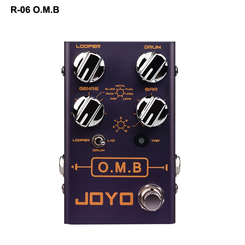 

JOYO R-06 O.M.B Guitar Effect Pedal Looper Drum Machine Auto-Align Count-In Recording Monoblock Effect Processor Electric Guitar