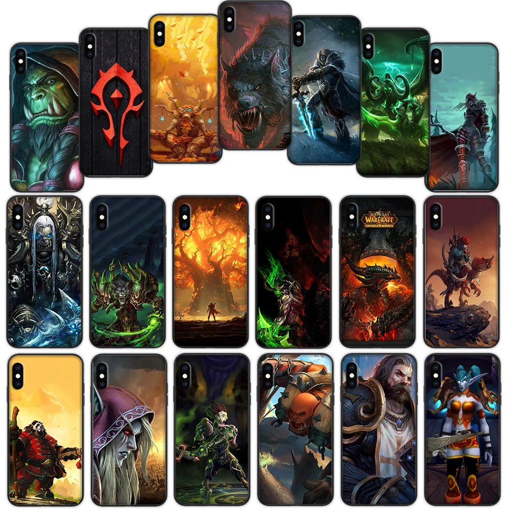 

World Of Warcrafts Soft Cover Case for iPhone XS 11 Pro Max XR X 7 8 6 6S Plus