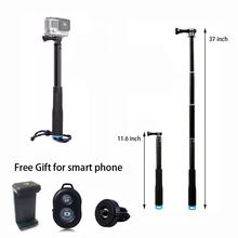 37 дюймов селфи палочки ручной Перш сам для Gopro Hero 5 4 Yi Экен Sj4000 Камера аксессуары и мобильный телефон Android iPhone