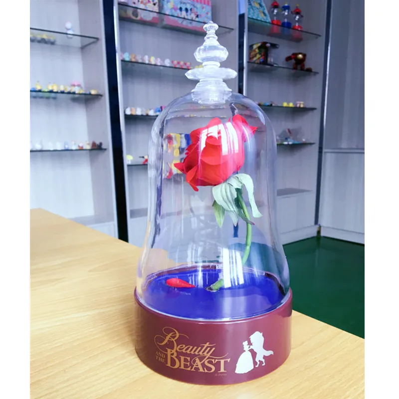 

Beauty Beast Simulation 3D LED Red Rose Lamp Little Prince Night Light Clear Bottle Table Lamps for Valentine's Day Kids Room