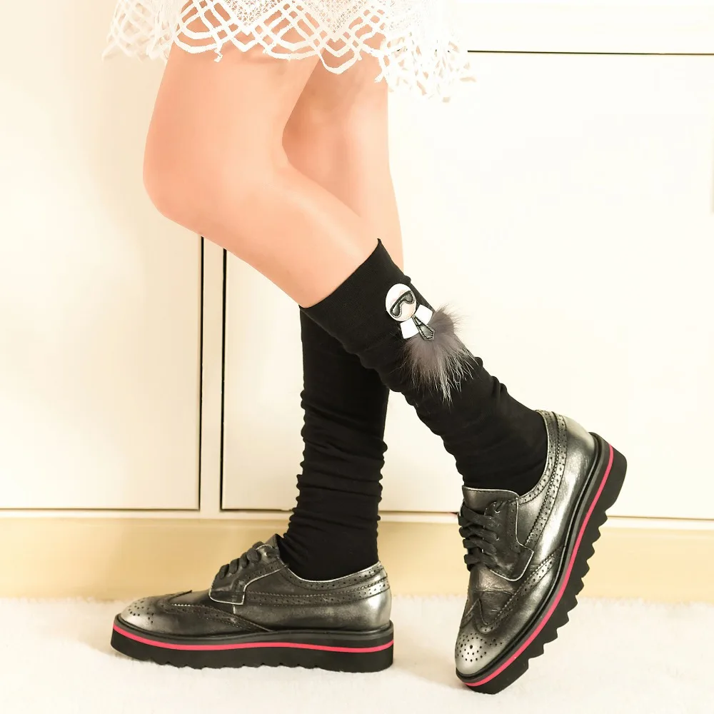 2019 Sexy Sock Special Offer Top Fashion Solid Autumn And Winter Fashionable Combing Cotton Socks With Thick Warm New Arrival