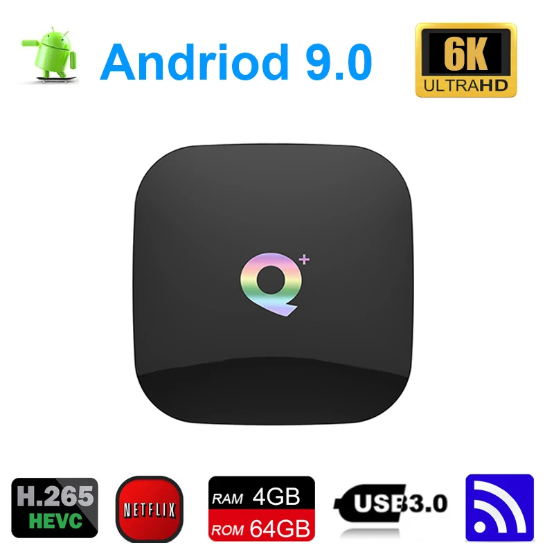 

Original Android 9.0 Smart TV BOX 6K 4G 32G 64G TV Receiver 4K 2.4G Wifi Media Player Play Store For Netflix Youtube Set Top Box