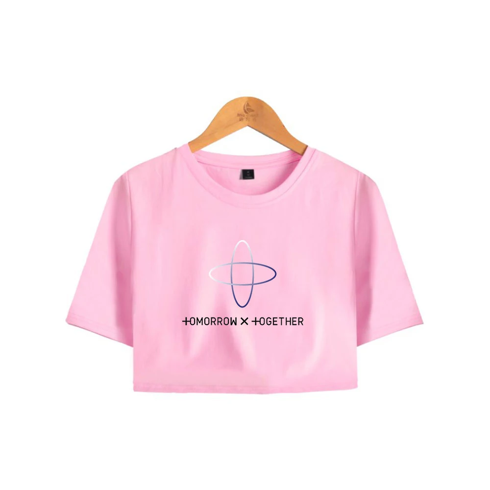 Женская короткая футболка с коротким рукавом Kpop TXT TOMORROW X TOGETHER Group летний пуловер