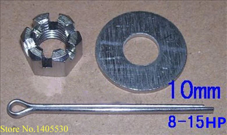 

Free shipping propeller shaft nut + gasket + split pin for yamaha Hidea parsun Hyfong etc. outboard motor 8-15 HP outboard