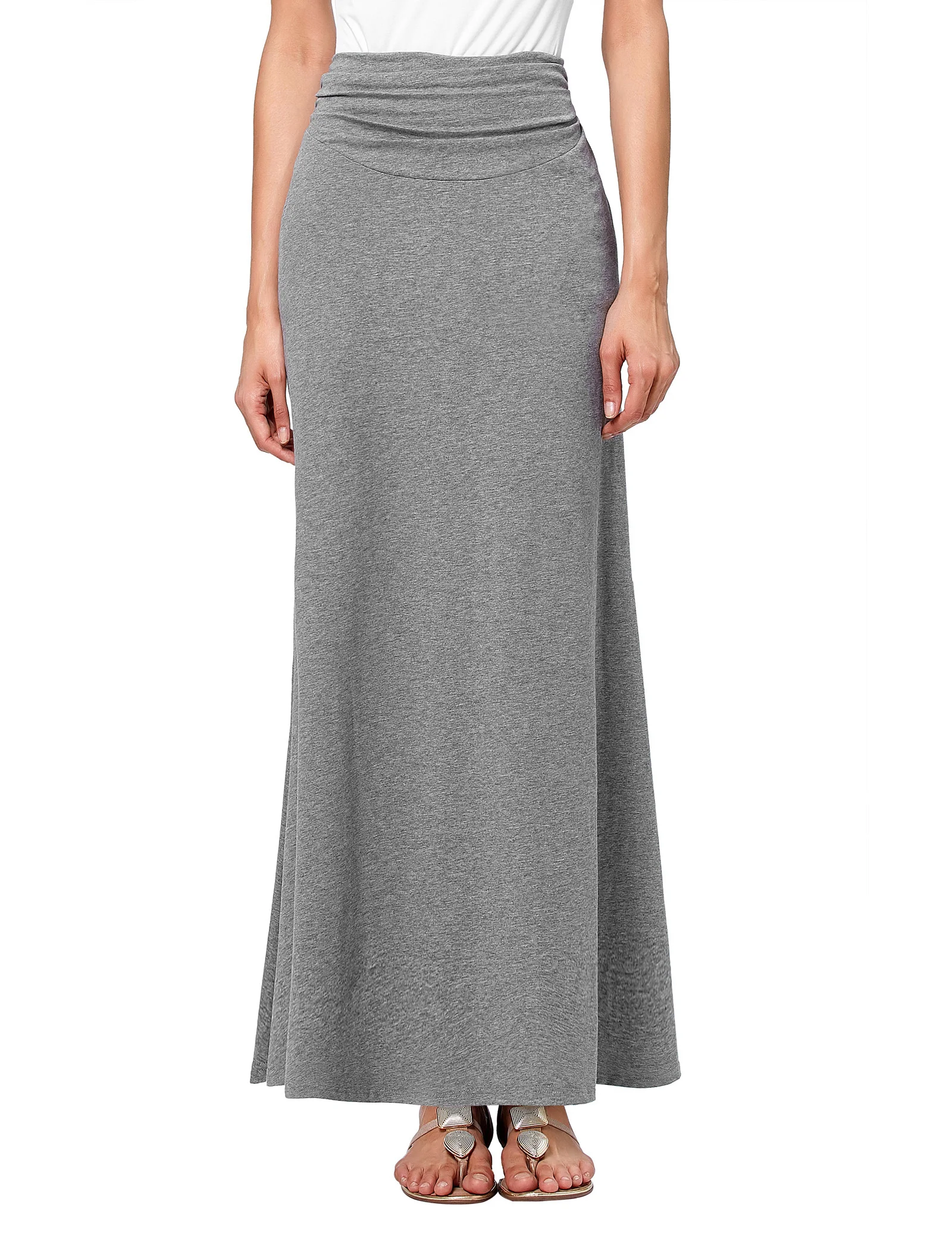 

sexy slim fit Women High Waist High Stretchy retro Long Maxi Skirt Femme Falda Corta black grey Cotton floor length Skirt autumn