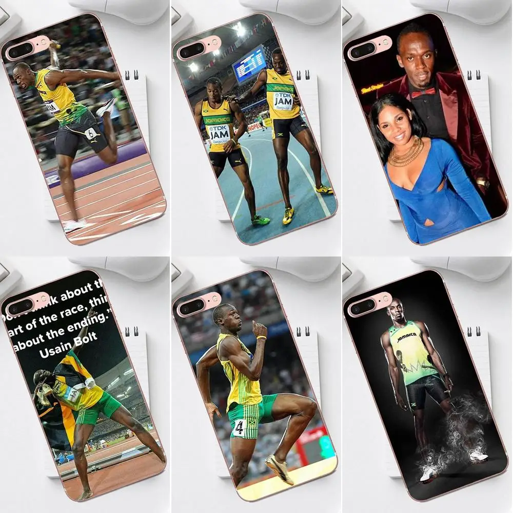 Чехол из ТПУ Usain Bolt Jamaican Sprinter Athlete для Galaxy Alpha Core Prime Note 4 5 8 S3 S4 S5 S6 S7 S8 S9 mini edge Plus |