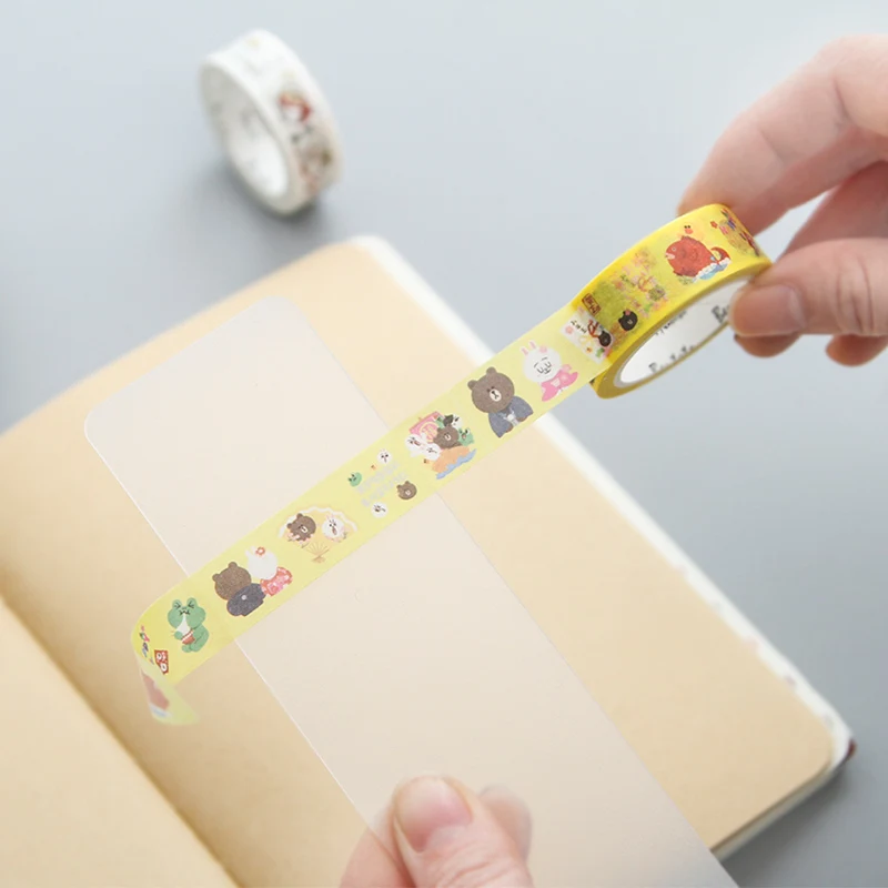 

NOVERTY 10pcs/lot Creative Plastic Transparent School Washi Tape Dispenser Masking Tape Holder Office Stationary Supplies 02405