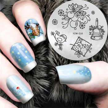 1PC Christmas Stamping Plate XMAS Snowflake Nail Art Stamp Template Image Stamp Plate #YZW-Z10