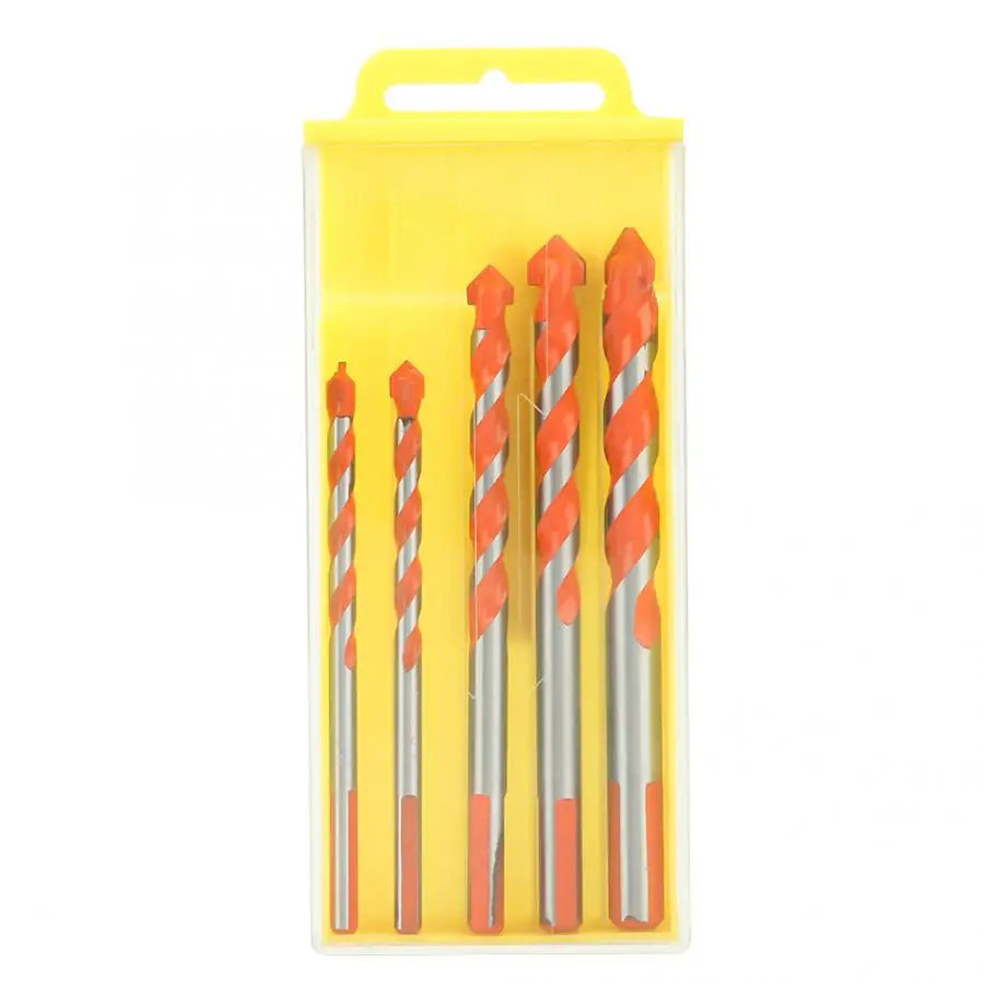

broca madeira 5Pcs Triangle Handle Alloy Multifunctional Drill Bits 6-12mm Blade Diameter for Electric Drill Drill Bits for