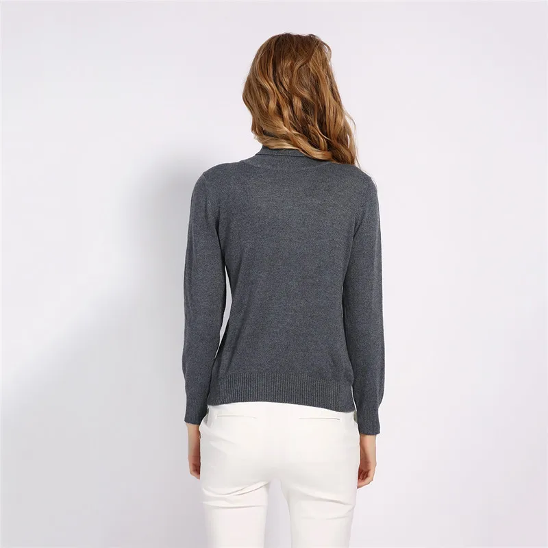 Женская теплая водолазка GCAROL, вязаный свитер в офисном стиле из мягкой 30%-ной шерсти размеров S-3XL на осень и зиму