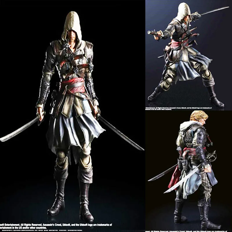 

28cm Play Arts Creed Iv Black Flag Creed 4 Kai Edward James Kenway Action Figure Collectible Toy Doll Gifts