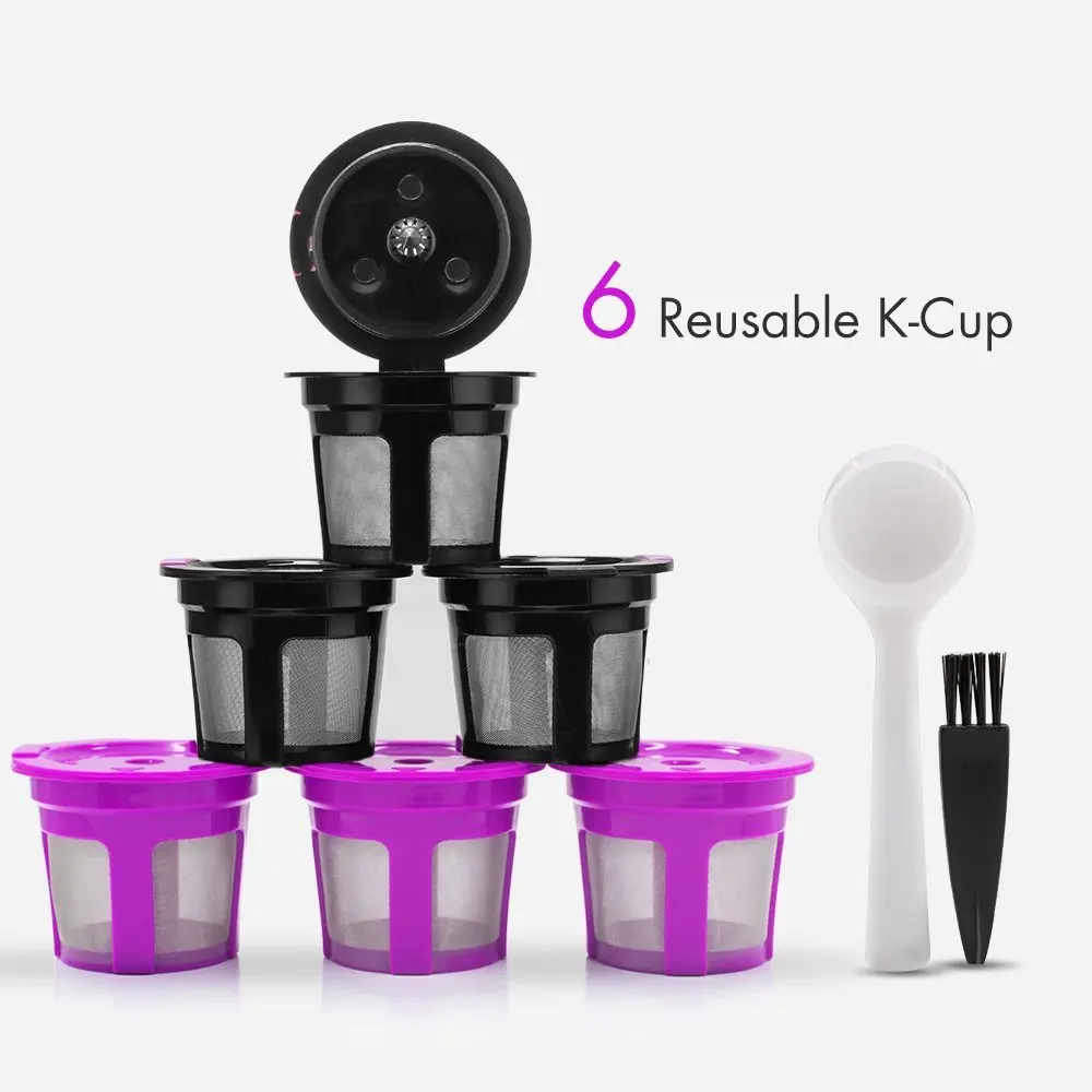 4pcs/6pcs Refillable coffee Capsule Reusable K-cup New Desgin Head and Bottom Big capacity Fit for Keurig 2.0 Brewers k cup | Дом и сад