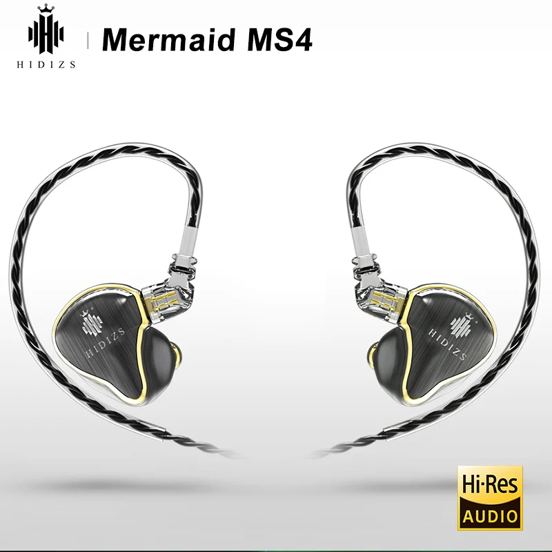 Hi Fi наушники HIDIZS Mermaid MS4 4 драйвера гибридные 3 Knowles BA + 1 DD Внутриканальные | Отзывы и видеообзор