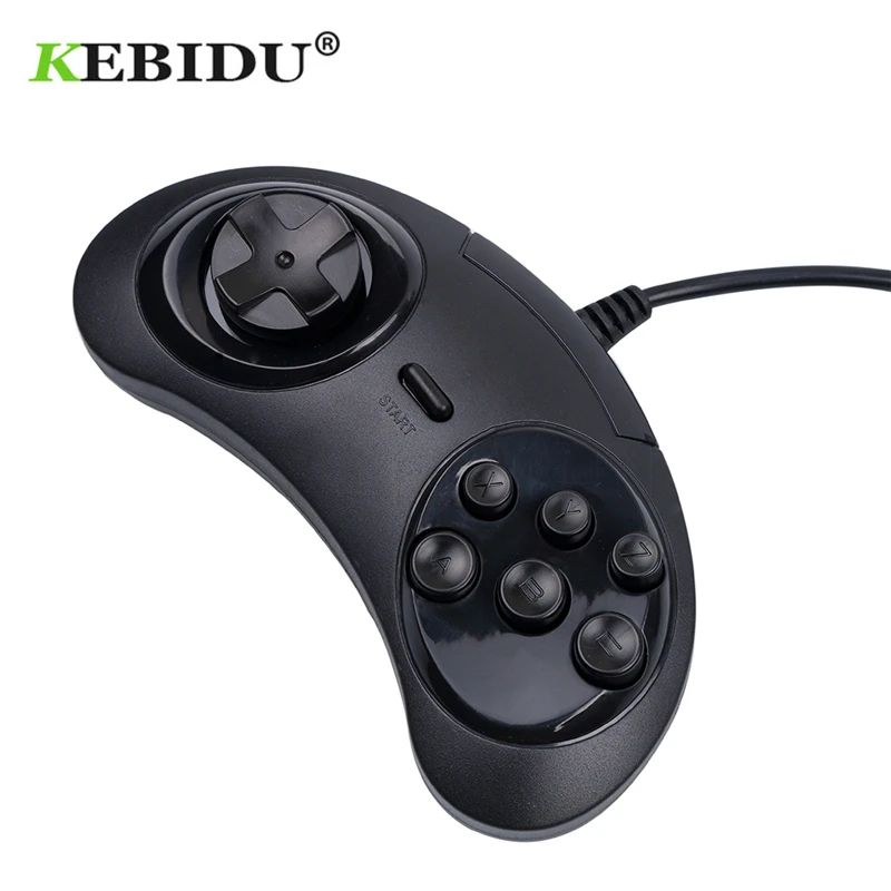 

kebidu USB Gamepad 2019 new Game Controller 6 Buttons for SEGA USB Gaming Joystick Holder for PC MAC Mega Drive Gamepads