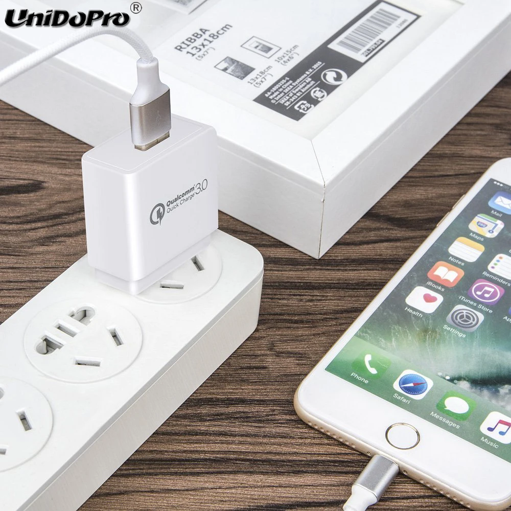 Зарядное устройство UNIDOPRO Quick Charge QC 3 0 18 Вт US EU для LG G Pad F 8 V495 V480 V500 X VK815 Fast Wall Chargeur|fast