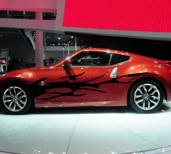 

Car Decal Racing Fire Blaze Flames 92'' For 370Z 370 Z 350Z Vinyl Side stickers ZC231