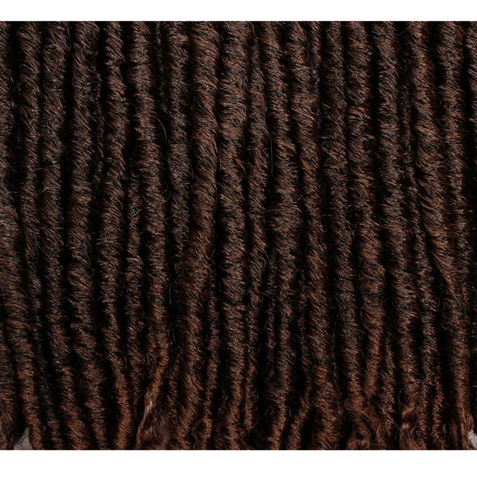 Goddess Locs Crochet Hair Faux Locs Synthetic Braiding Hair Extensions 18 inch Soft Natural Kanekalon Hair