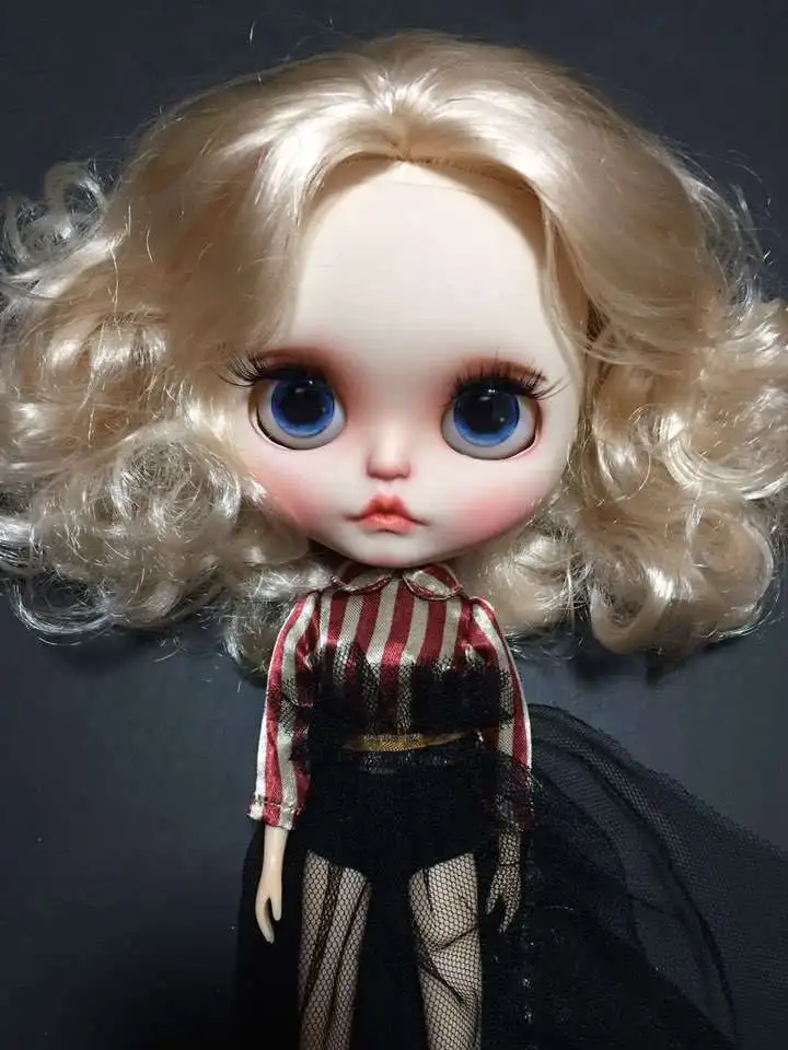 Blyth девушка индивидуальные кукла лицо NO.QAQ0306-1 - Цвет: Doll 1
