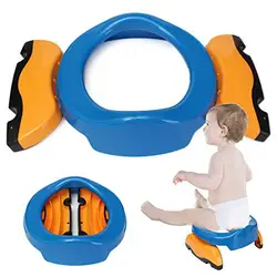 Детские пластиковое туалетное сиденье младенческой ночные горшки кольцо Дети кроссовки портативный горшок туалет складной удобный стул
