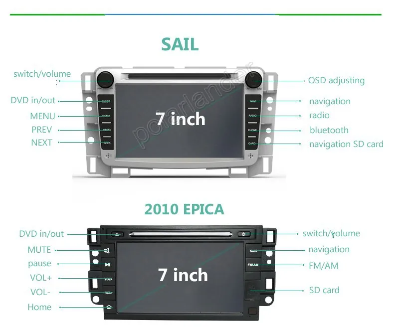 Cheap Two Din 8 Inch Car DVD Player For CHEVEROLET/Daewoo/EPICA/LOVA/CAPTIVA  With  Radio GPS RDS BT TV 1080P  Free Map 21