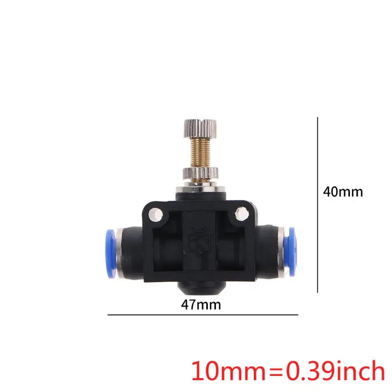 10 шт./партия LSA-06 нажимной регулятор скорости 6 мм воздушный поток герметичный регулирующий клапан соединитель 360 вращающиеся трубки аксессуары для труб