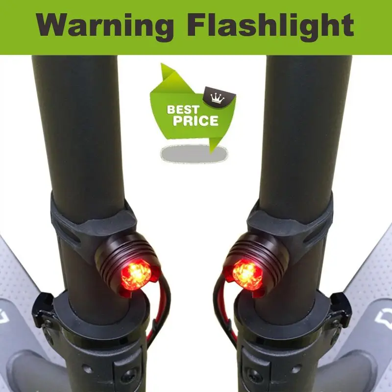 Велосипедный защитный Предупреждение красный светодиодный светильник для Xiaomi Mijia M365 электрический скутер электрический скейтборд велосипед Запчасти спереди светодиодный фонарик