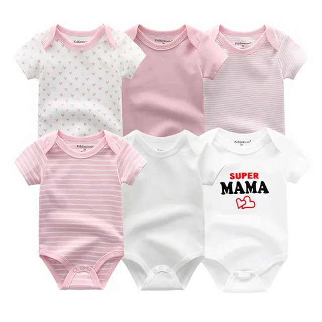 Детская одежда, Одежда для новорожденных, 6 предметов, одежда для маленьких мальчиков, Комбинезоны из хлопка, комплекты одежды для новорожденных с короткими рукавами для малышей 0-12 месяцев - Цвет: girls clothes6737