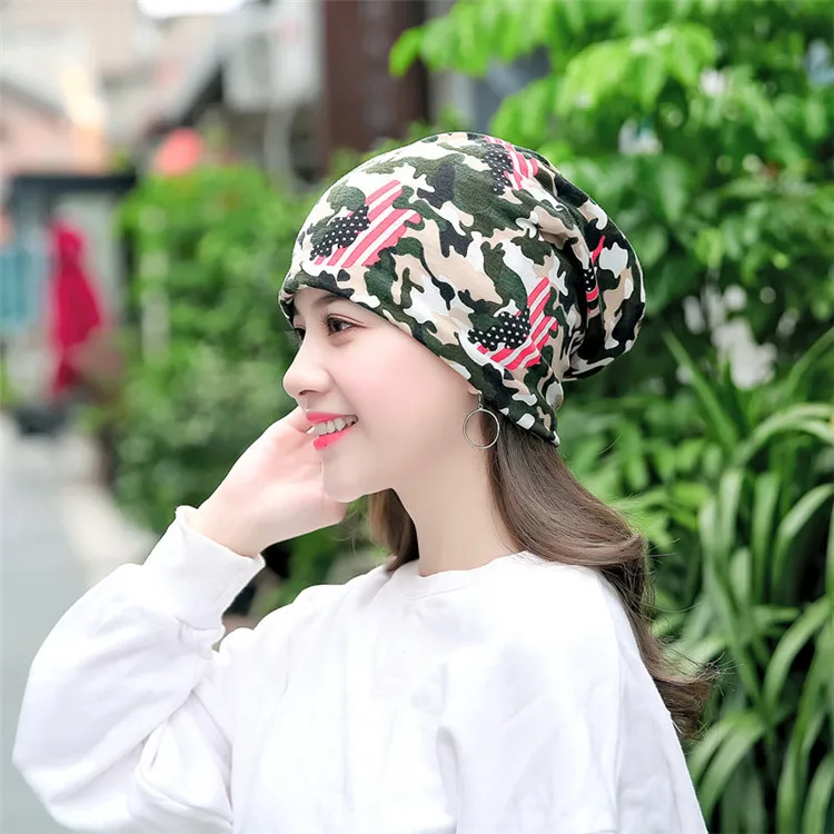 2018-Newest-Multi-functional-Women-Print-Beanies-Casual-Hat-Female-Fashion-Spring-Cotton-Hats-Casual-Ponytail ACI24 (7)