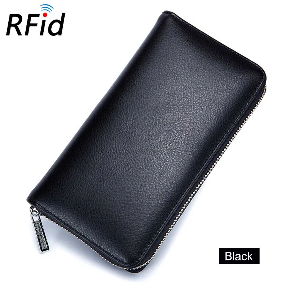 Горячие женщины 36 держатель карт кредитный RFID кошелек с отделами для карт авто автомобильный документ Обложка для паспорта и кошелька BVN66 - Цвет: Черный