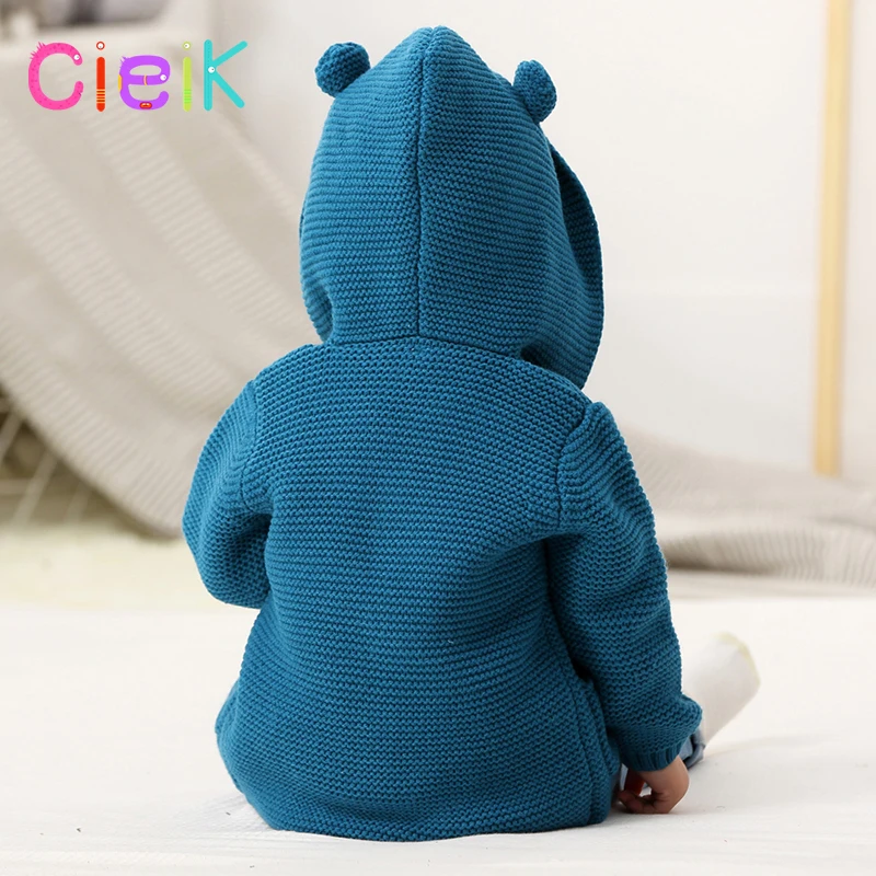 CieiK 2018 New Spring Baby Hooded Outwear Newborn Boys Jacket Rabbit Cute Infant Knitted Infant Girls Clothes Kids Winter Coats (3)