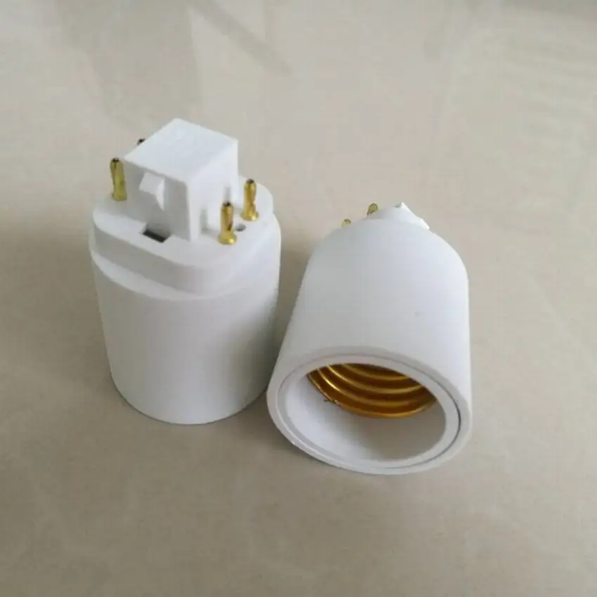G24/GX24 4 Pin to E27 Lamp Holder Adapter Converter For LED Light Bulb