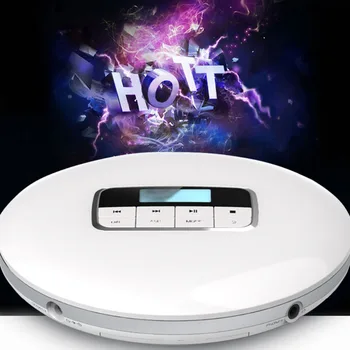 

Portable CD Player With LCD Headphone Jack Anti-Slip Shockproof Protection Compact CD Music Disc Walkman Player 511 HOTT