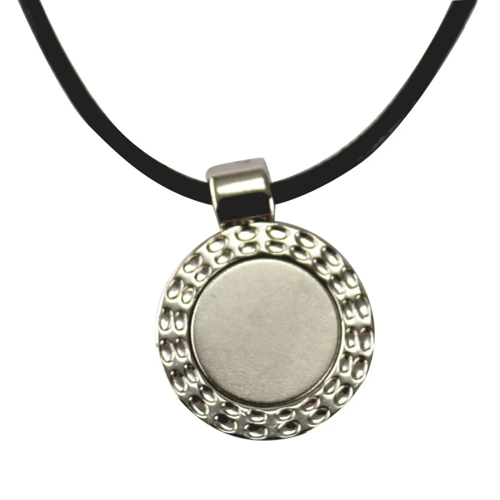 Golf Strong Long Necklace or Golf Necklace Pendant with Leather Cord/ Crystal Golf Ball