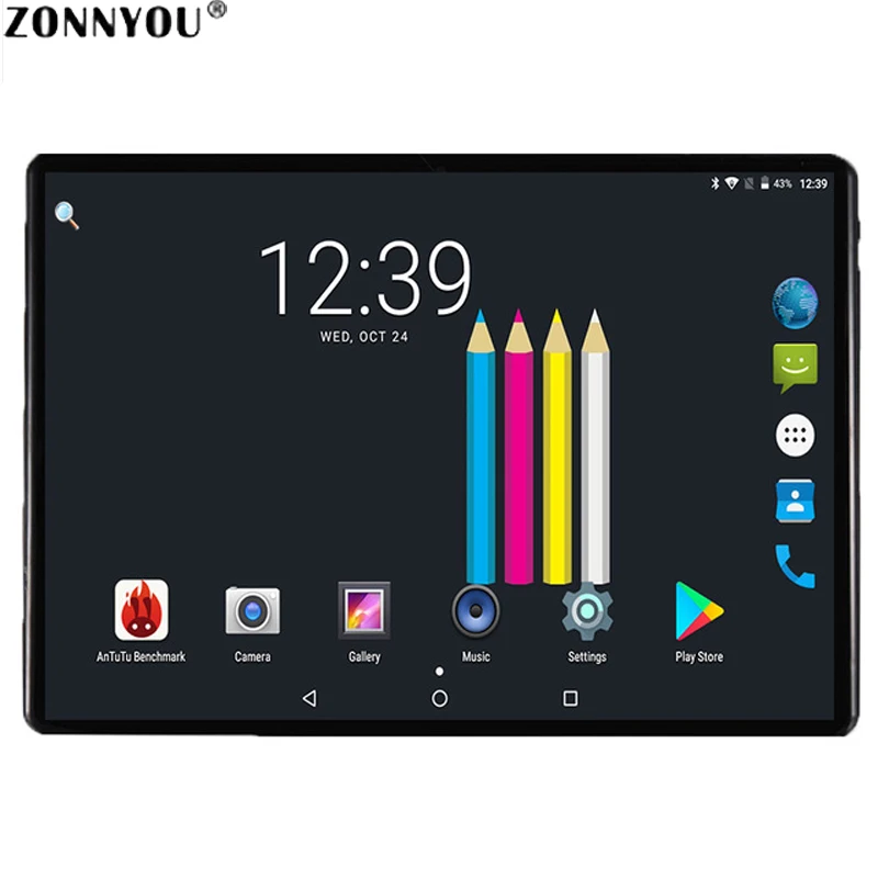 

New 2.5D Steel Screen 10.1 Tablet PC Android 8.0 Google 3G Call Octa Core 4GB RAM 64GB ROM Wi-Fi Bluetooth IPS Glass Kids Tablet
